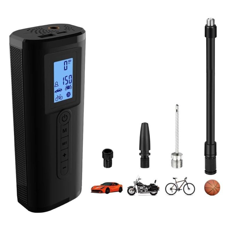 Hot Product Cordless Multifunctional Battery Powered Electric Air Compressor Pump Bike Motorcycles Tire Inflator