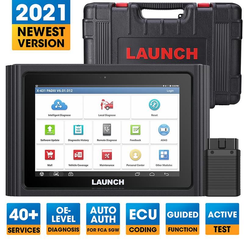 Launch X431 Pad III Pad 3 Auto Full System Diagnostic Tool 30+ Reset Service ECU Coding Supports Online ECU Programming Smart Box