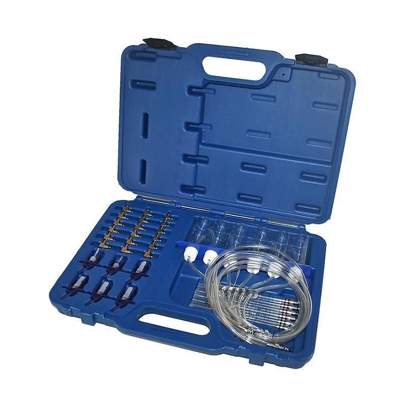 Hot Sales Good Quality 6 Cylinder Diesel Injector Flow Meter Adaptor Set Common Rail Leak off Tester