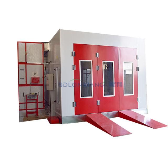 Longxiang Brand Diesel Heating Spray Booth with Riello Burner Paint Booth for Sale