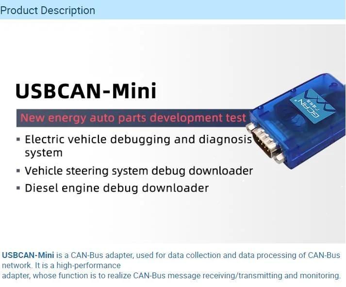 Mini Usbcan Adapter Analyzer with Small and Portable Canbus Interface