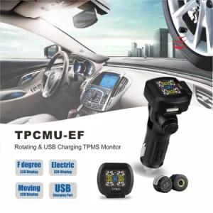 Newest Cigarette TPMS Moving USB Port for Mobile Phone Charging and Real-Time Monitoring Tire Pressure and Temperature