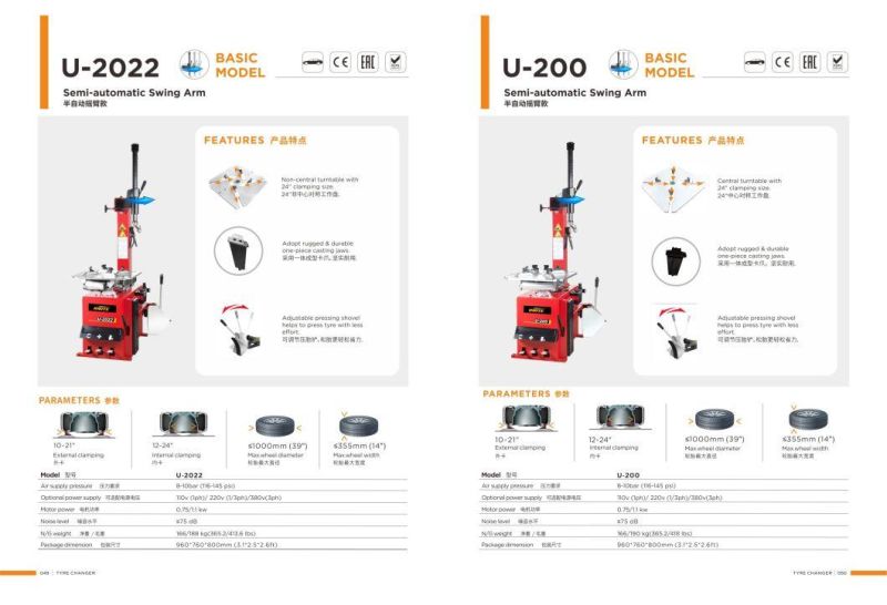 Unite Tire Changer for Wholesale Semi-Automatic Swing Arm Tyre Changer Machine Factory U-200