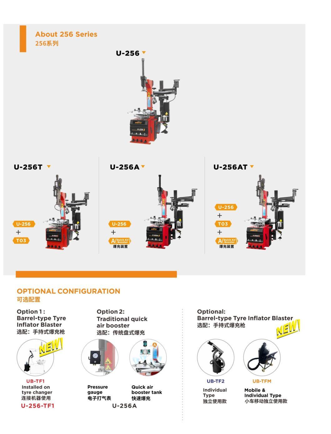 Tire Changer Leverless Mounting/Demounting Head U-256t Car Workshop Tyre Changing Machine