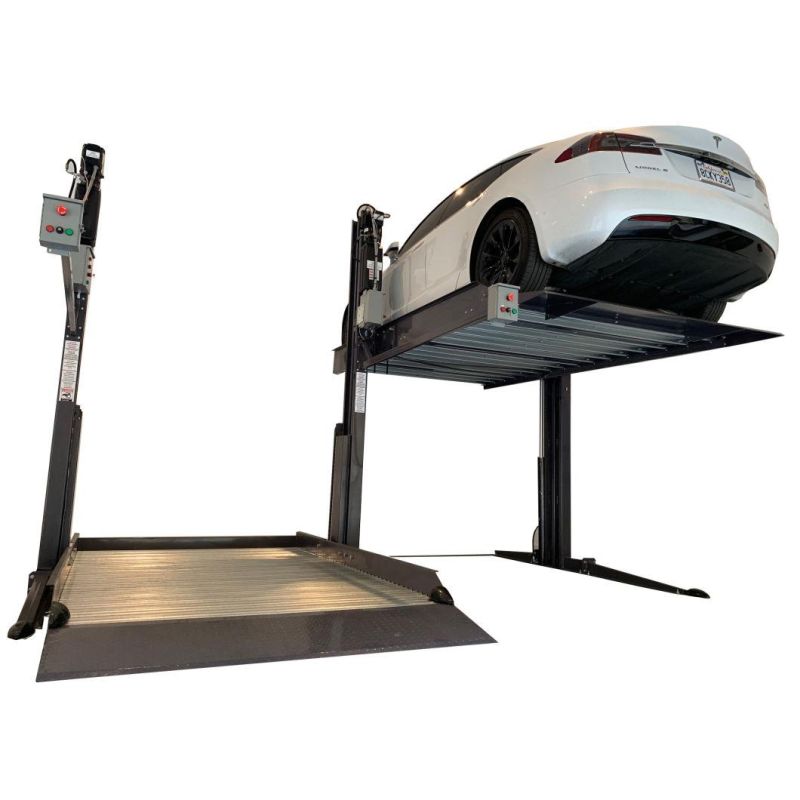 Double Stacker Home Garage Two Post Car Parking Lift