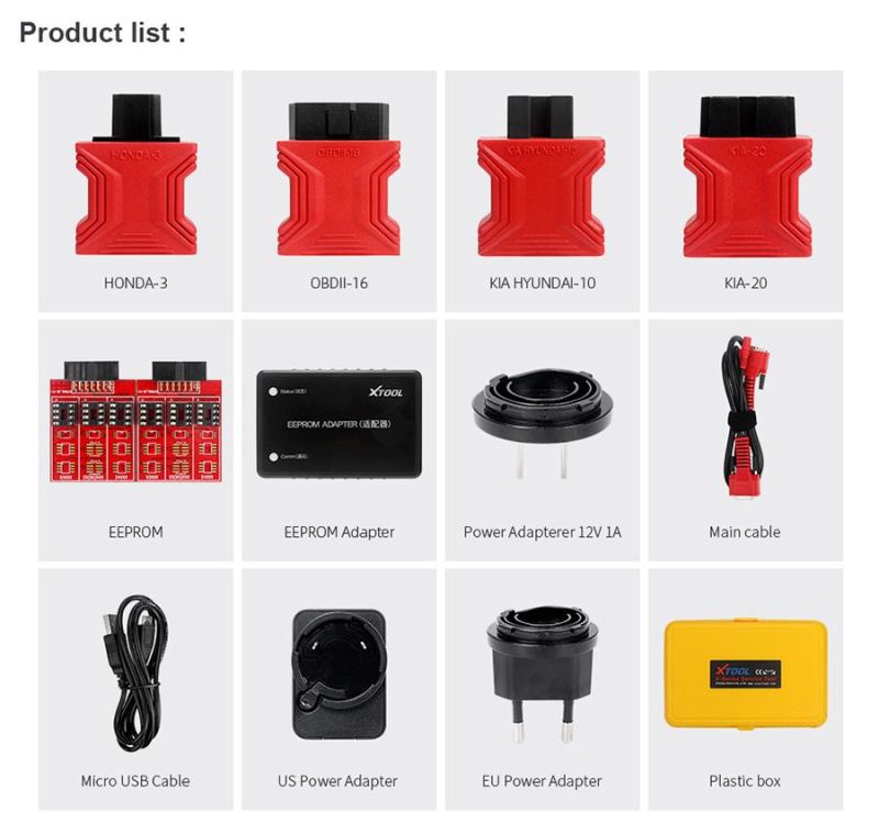 Xtool X100 PRO2 Auto Key Programmer with Eeprom Adapter Support Mileage Adjustment