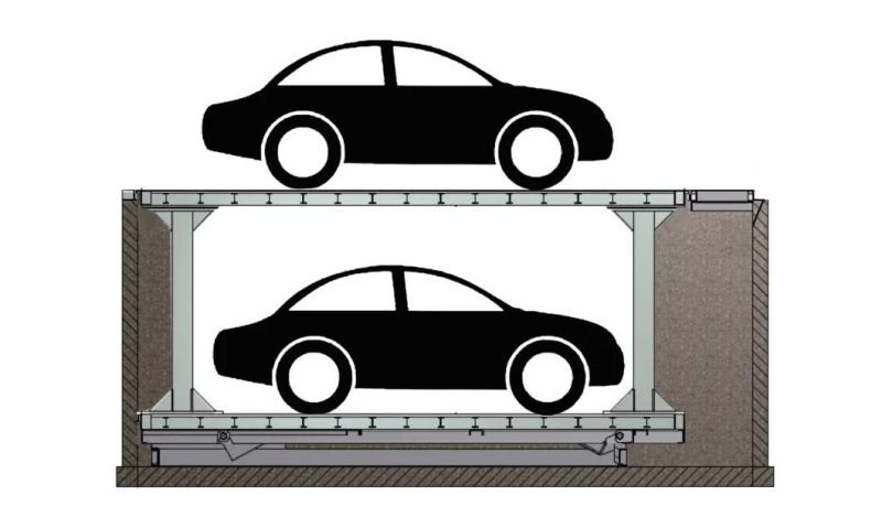 Two Cars Scissor Parking System