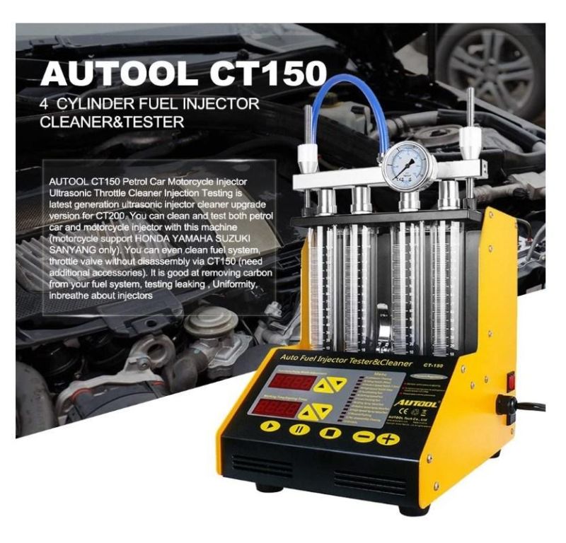 Autool Mini CT-150 Automotive 4 Cylinder Ultrasonic Wave Injector Cleaner and Tester