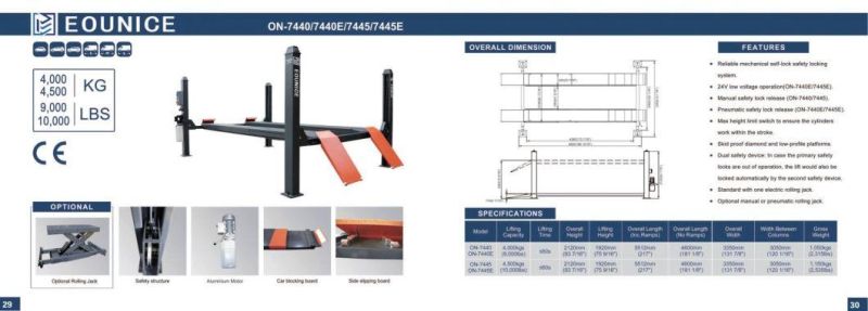 on-7445e Electro-Air Safety Lock Release, Alignment 4 Post Car Lift/Auto Lift/Car Hoist/Auto Hoist