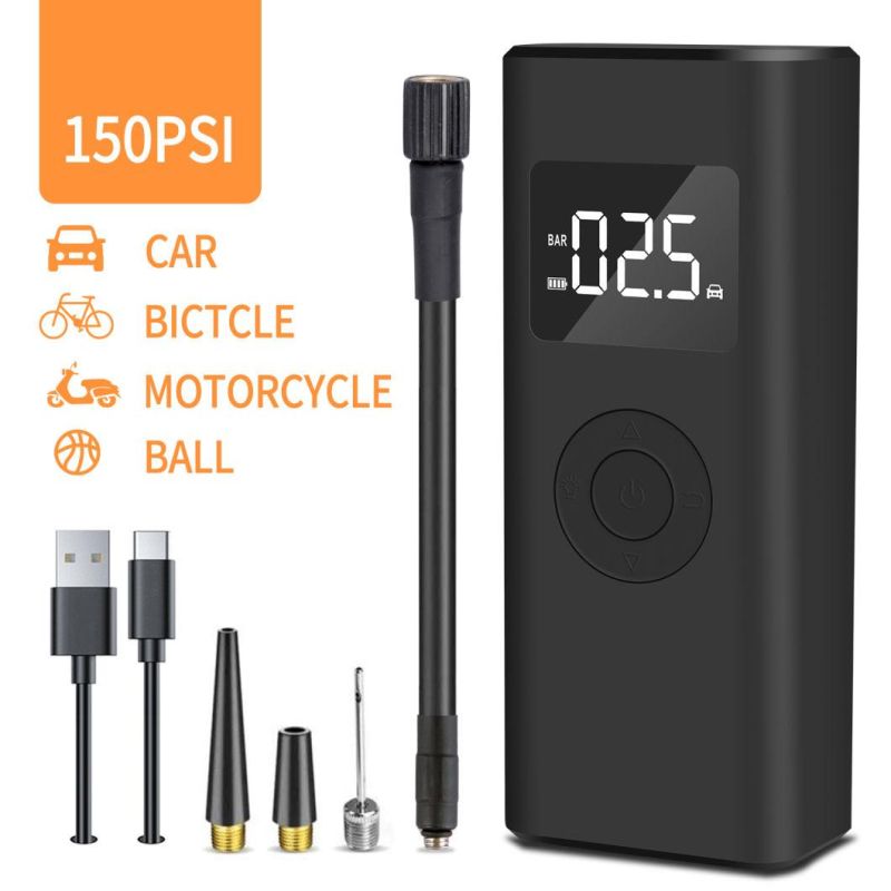 Portable Smart Digital Tire Pressure Detection Electric Inflator Pump for Bike Motorcycle Portable Mini Pump Bike Portable Bike Pump