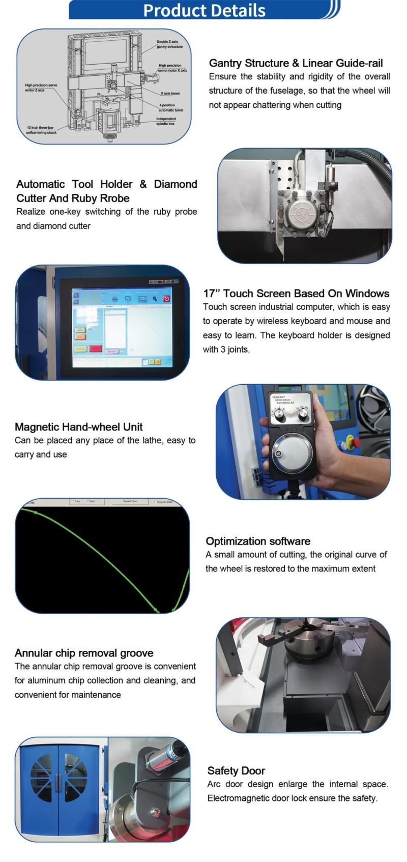 Machinery for Diamond Cutting Wheels Repair CNC Lathe Machine