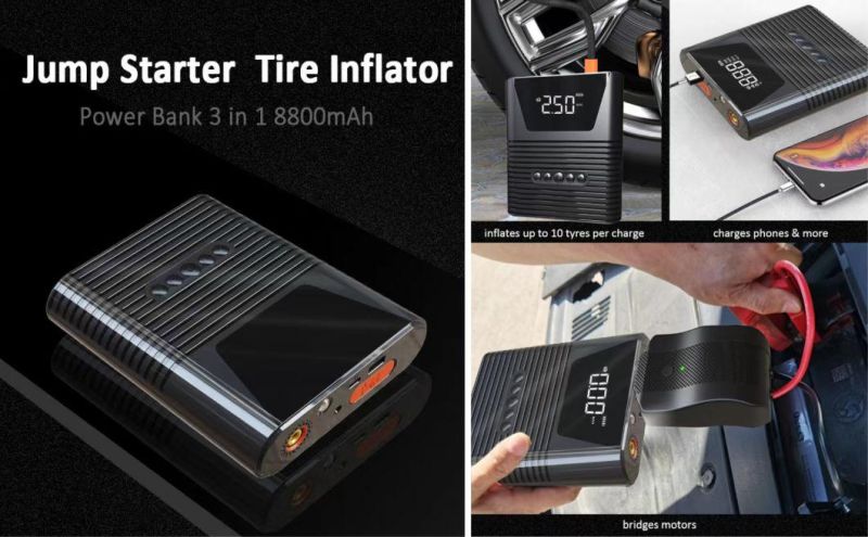 Car Battery Jump Starter, Rechargeable Battery Jump Start, Car Power Bank 8800mAh