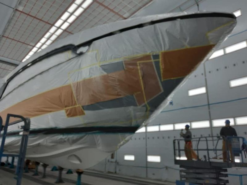 Vessel Paint Booth Large Refinishing Spraying Room Fashion Yatch Painting Line