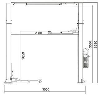 5.5mm steel Two Post Car Lift for Sale