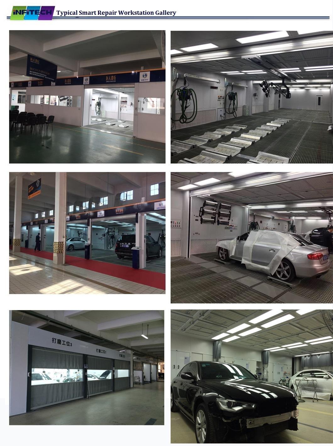 European Standard Car Preparation Booths with Infrared Baking Lamp for Automobile