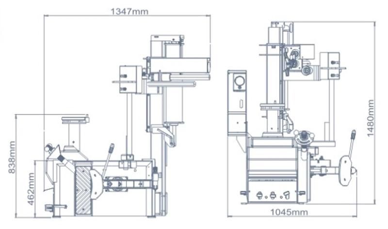 Car Repair Equipment Mobile Tire Changer for Road Service