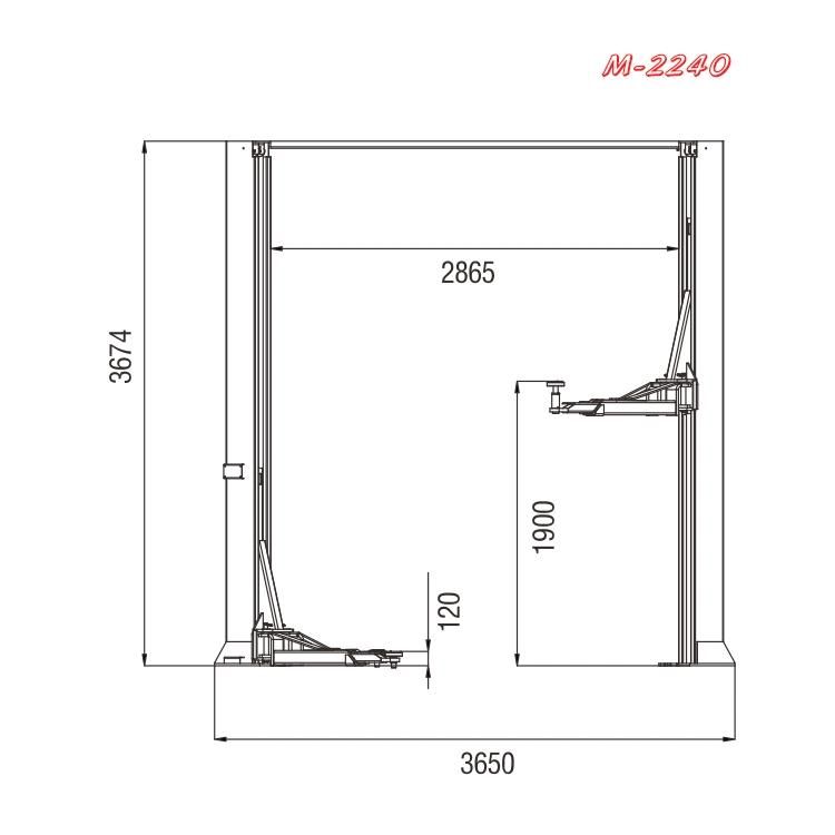 Vico 2 Post Car Lift Vehicle Maintenance Elevator Auto Hoist