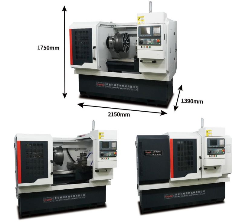 Auto Maintenance Mag Alloy Wheel Repair CNC Lathe Machine Awr28h