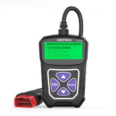 Obdprog Mt100 OBD2 Automotive Scanner Professional Code Reader Scanner Tool Auto Car Diagnostic Tool Eobd Engine Check Pk Elm327