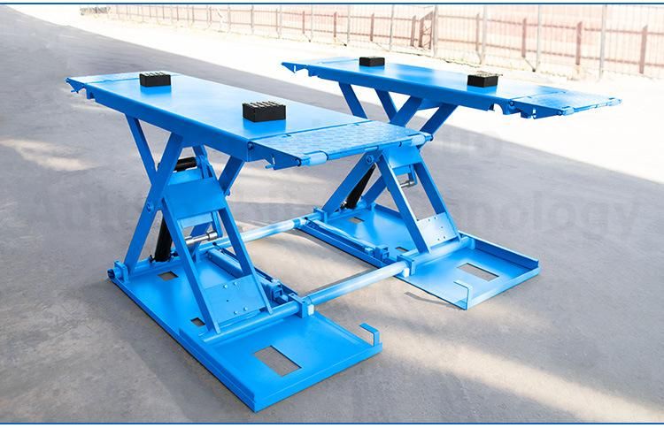 Factory Price Movable MID Rise Scissor Car Lift with Pneumatic Unlock