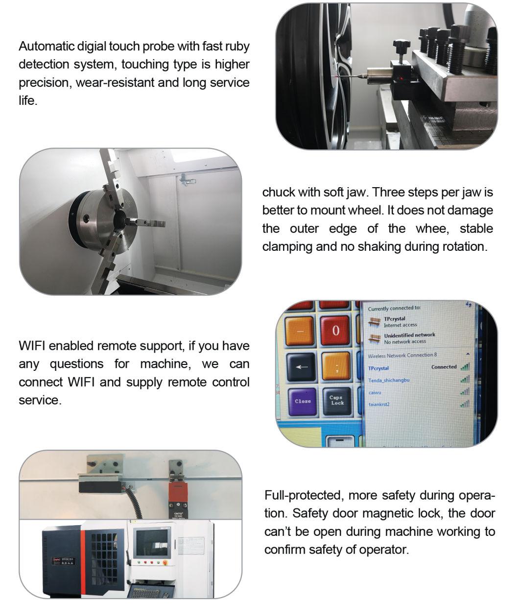 Alloy Wheel Repair CNC Lathe Diamond Cutting CNC Machine