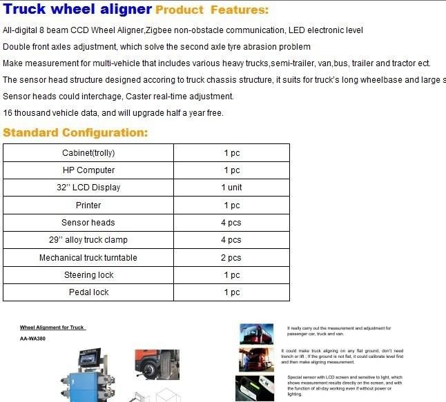 AA4c Truck Wheel Aligner (AA-WA380)