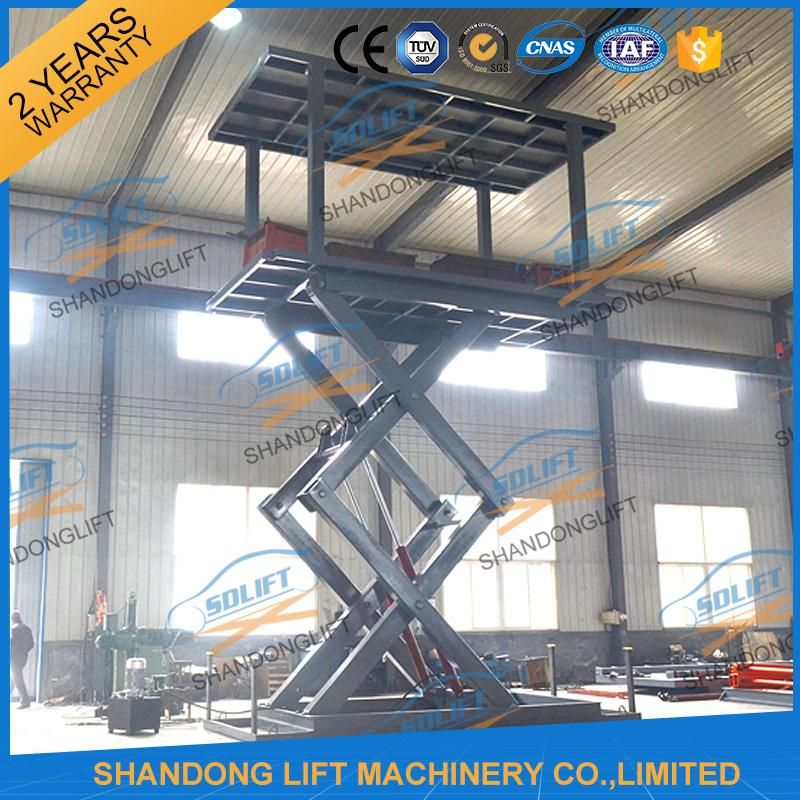 Double Platform Hydraulic Car Mechanical Parking Garage Sicssor Car Parking Lift