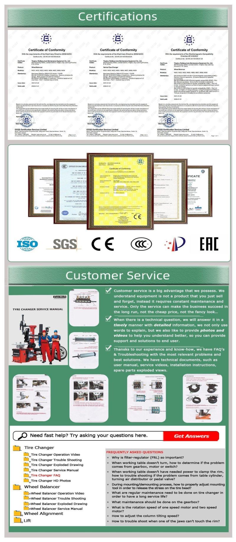 Car Diagnostic Garage Equipment of Tire Changer