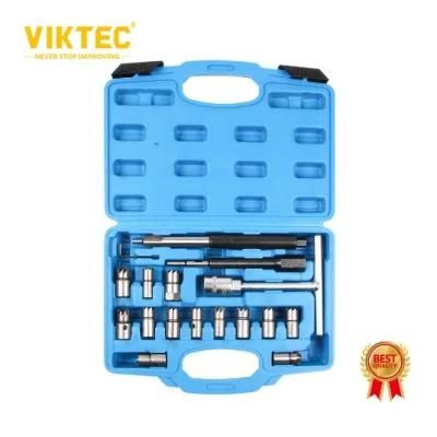 CE Viktec High Quality 17PC Diesel Injector Seat Cutter Set (VT01765)