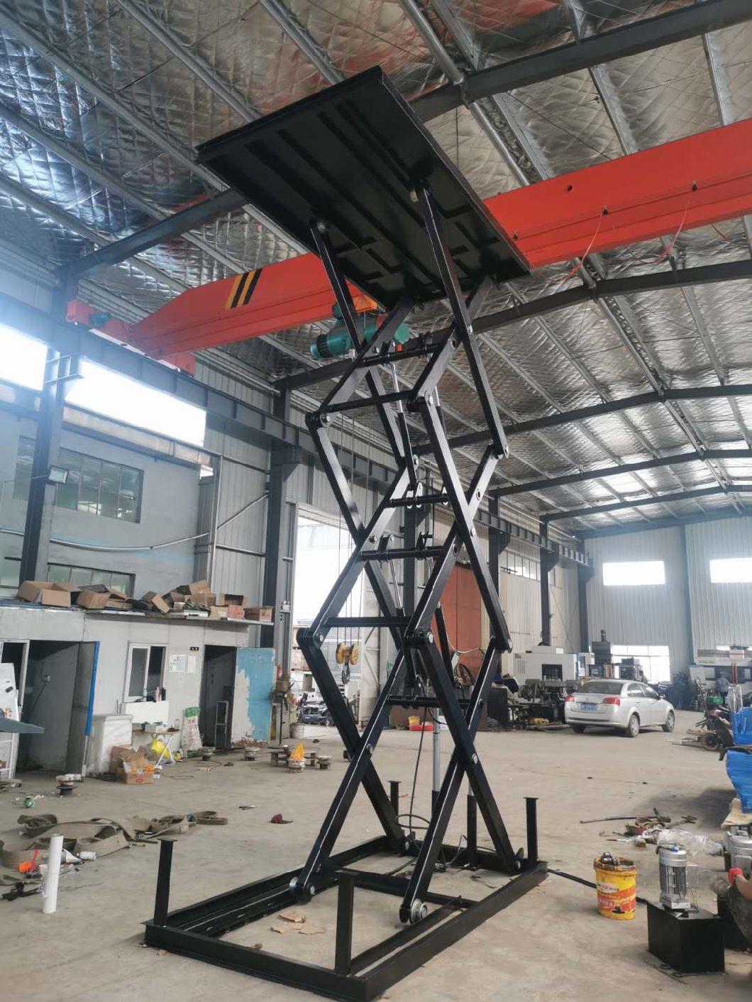 Custom Goods Car Garage Equipment Stationary Electric Platform Scissor Lift