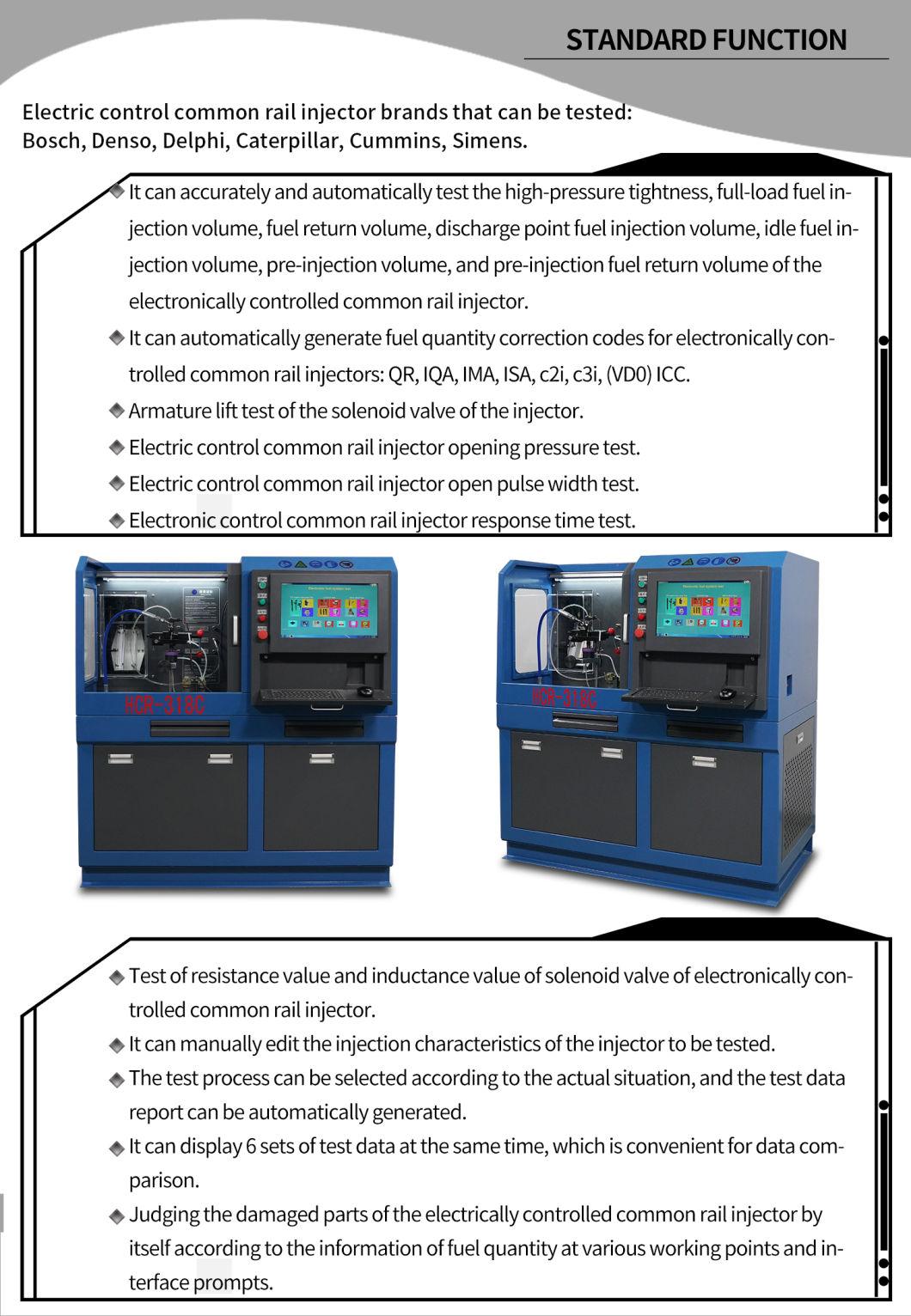 Auto Car Diagnostic Machine Lab Testing Equipment Diesel Test Bench Common Rail Diesel Hcr-318c Test Bank Stand