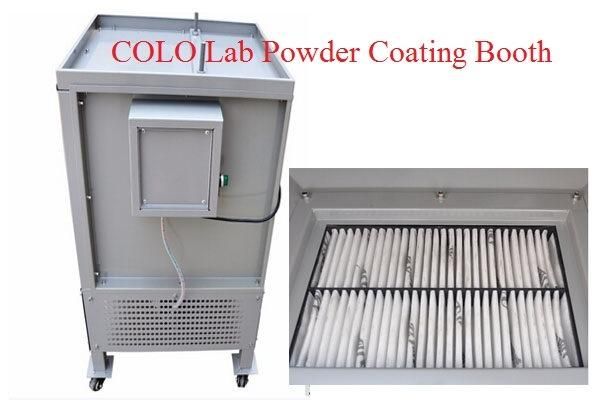 Small Lab Mini Electrostatic Powder Coating Spray Booth Cabina Con Reciclo