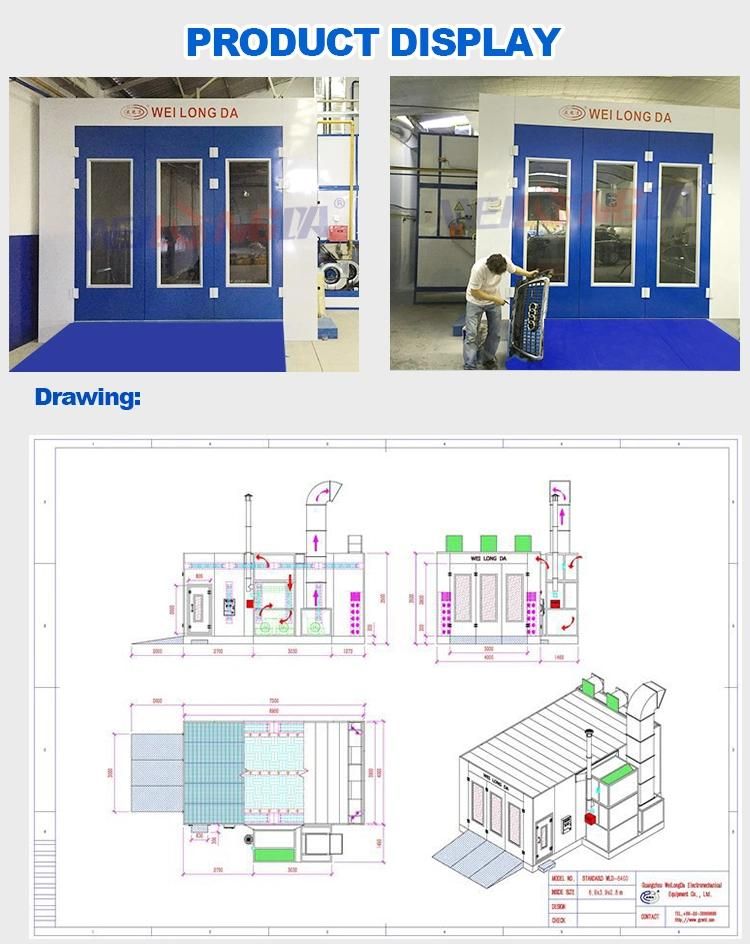 Wld8400 Ce Downdraft Car Paint Spray Booth Oven