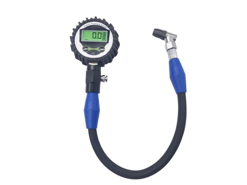 LCD Digital Tire Pressure Gauge Large Air Valve Button Manual Tire Pressure Gauge