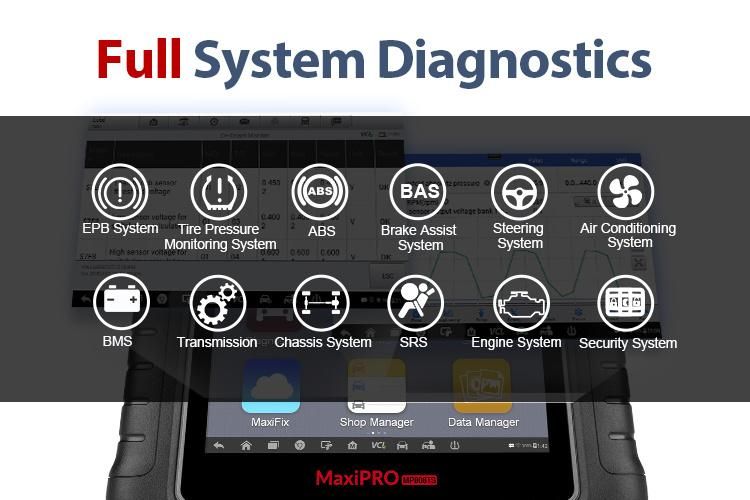 2021 Autel Maxipro Maxicom MP808ts Maxidas Ds808bt MP808bt OBD2 Maxi PRO MP808 808ts MP 808 Ts Car Scanner Diagnose Machine TPMS Programming Tool