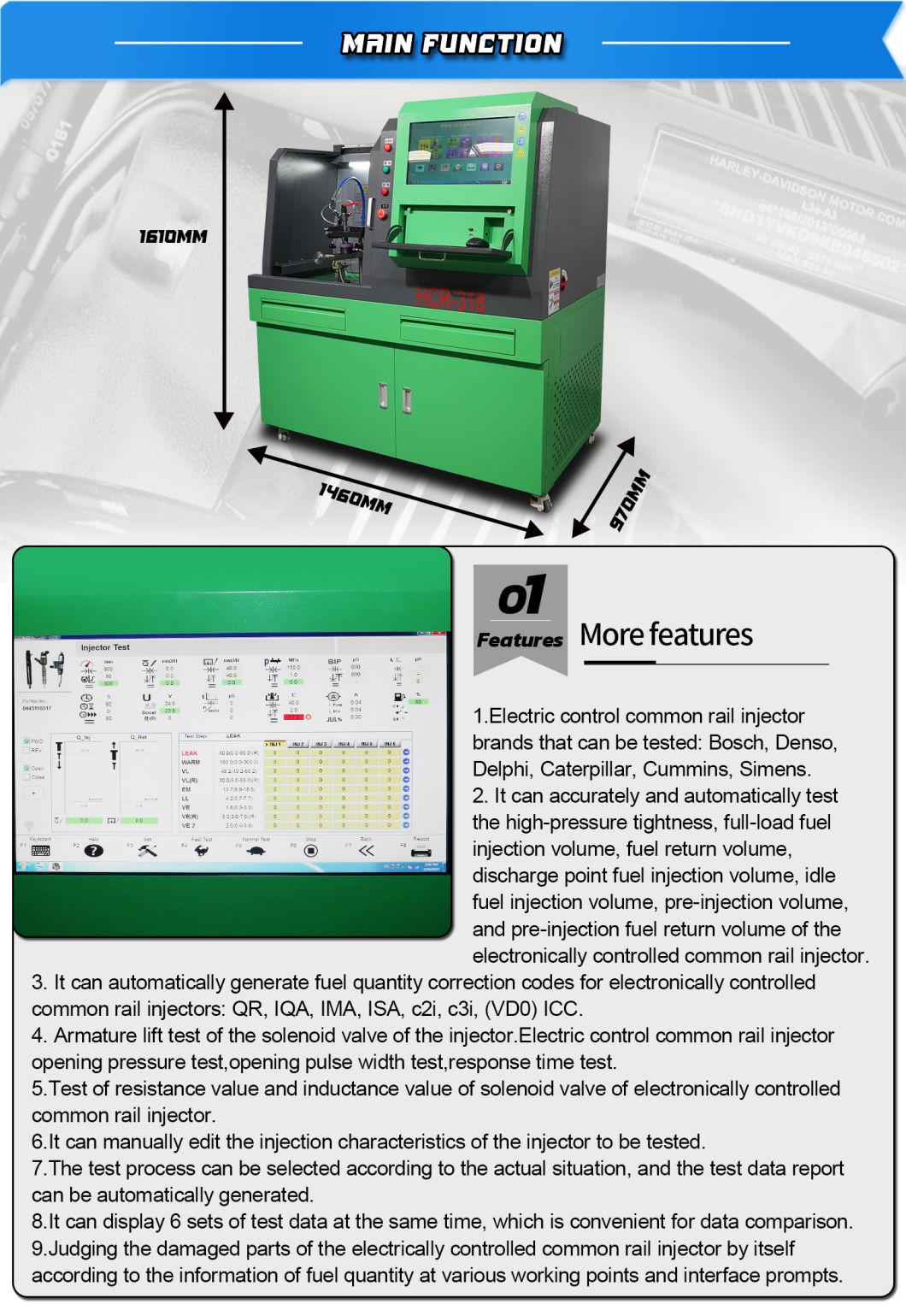 Auto Repair Injector Calibration Machine Common Rail Injector Test Bench Hcr-318