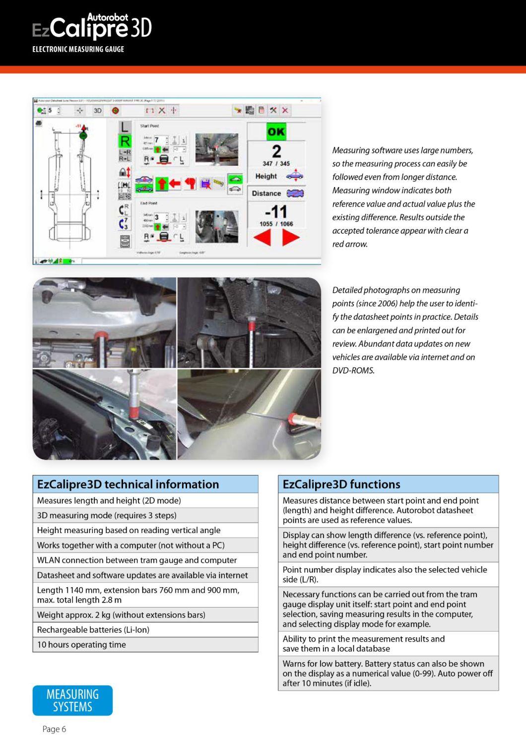 Ezcalipre 3D Measuring System Car Body Measuring Electronic Measure Gauge