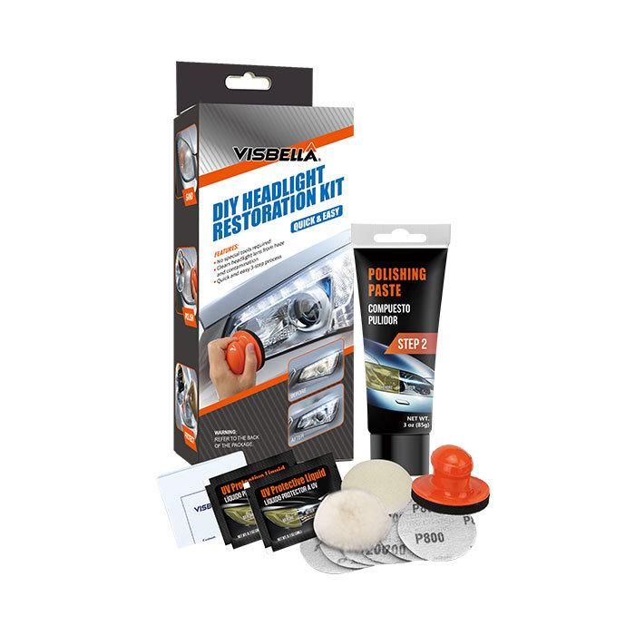 Vehicle Headlight Restoration Kit, Headlight Restore with UV Protection