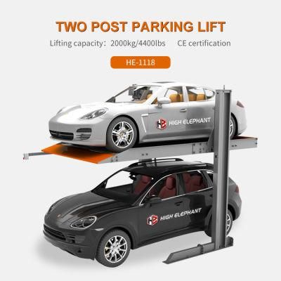 Double Platform Hydraulic Mechanical Two Post Car Parking Lift