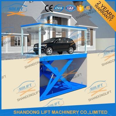 Double Platform Garage Hydraulic Underground Elevator Car Lift