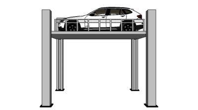 Vertical Hydraulic 4 Post Car Lift for Wasehouse or Garage Parking