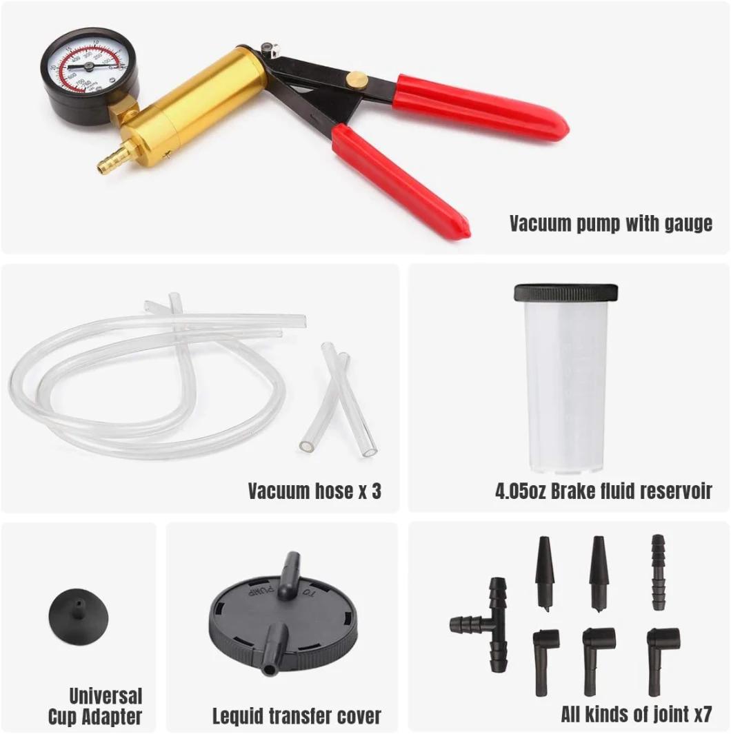 Viktec Vehicle Tool Brake Bleeder Kit with Hand Held Vacuum Pump Tester