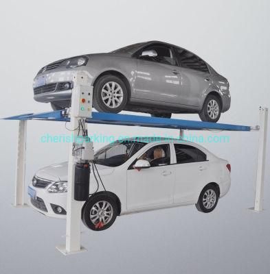 Garage/Home Double/Two Level/Layer Four Post Hydraulic Car Parking Lift/Hoist/Elevator