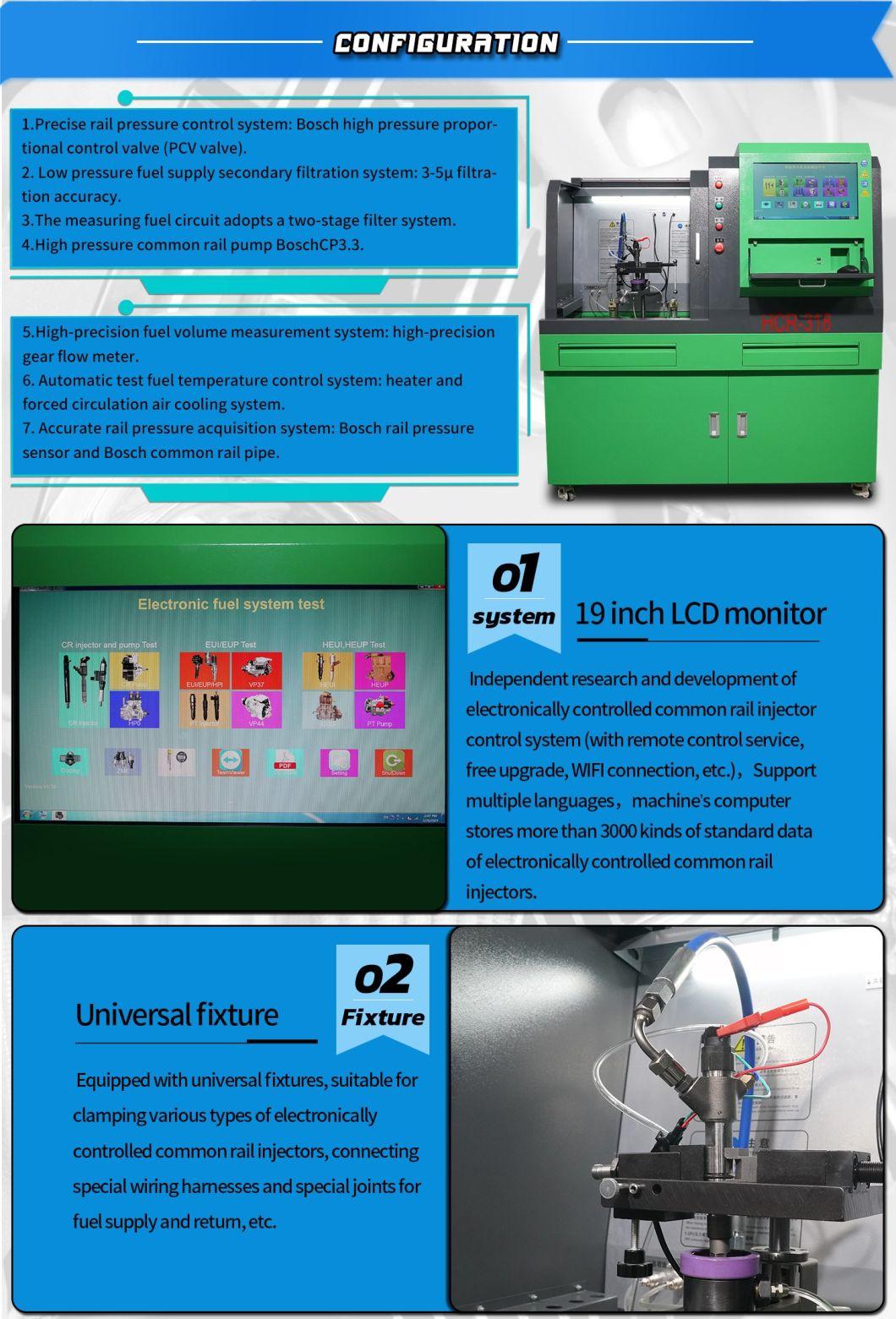 Common Rail Diesel Injector Test Bench for All Cars Testing Machine Equipment Injection Tester Hcr318