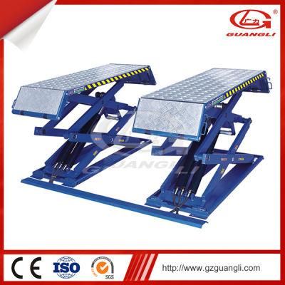 Ce Certificationscissor Design and Four Cylinder Hydraulic Lift Type Car Lift