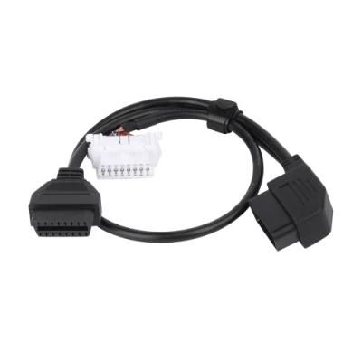 Obdii-16pin Right Angle Male to Female Y Cable