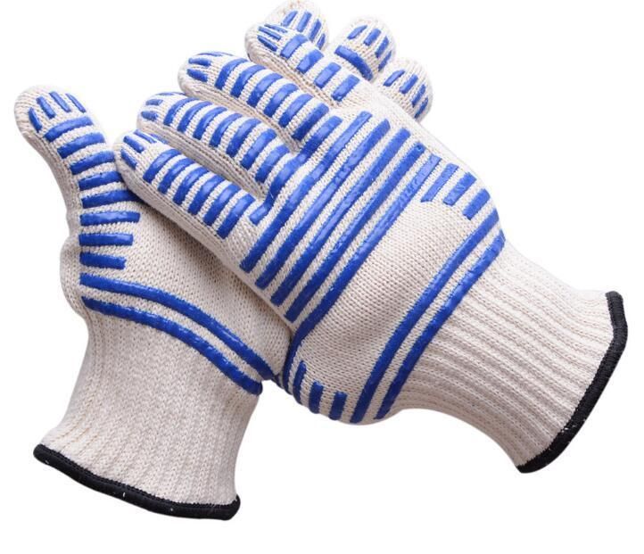 Heat Resistant Thick Silicone Cooking Glove for BBQ Grill Mittens Kitchen