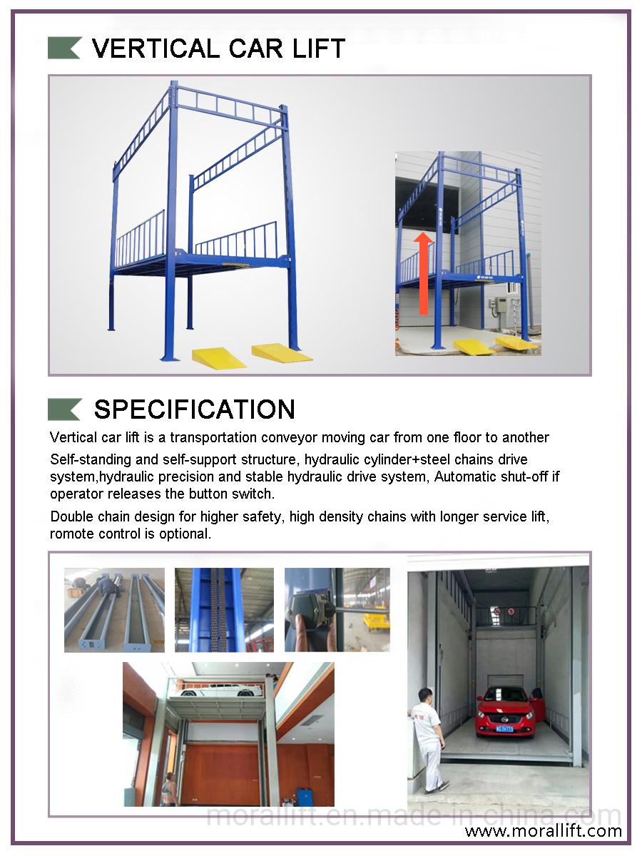 4 post car parking lift for basement to ground