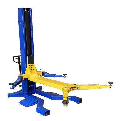 Movable Single Post Hydraulic Car Lift Adjustable Arm 2500kg