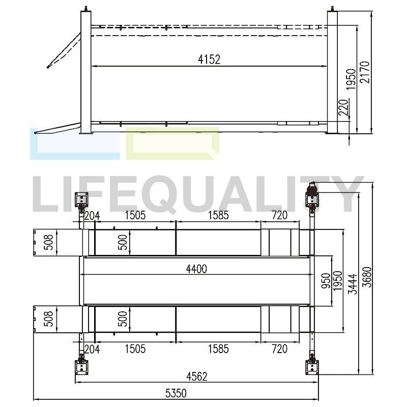 10000lbs Four Post Car Alignment Lift Hoist